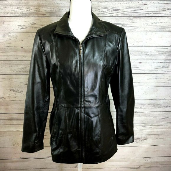 Worthington Jackets & Blazers - Worthington lambskin black leather jacket womens M